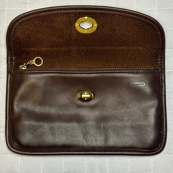 Coach Vintage Leather Turn Lock Case Wallet Mahogany Brass 7171 - Picture 5 of 15